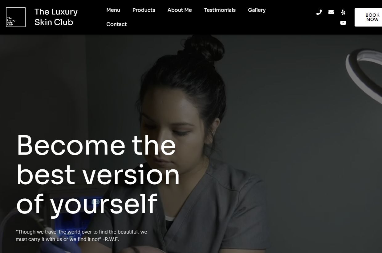 The Luxury Skin Club client website